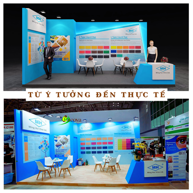 thiết kế và thi công gian hàng triển lãm doanh nghiệp Minghui