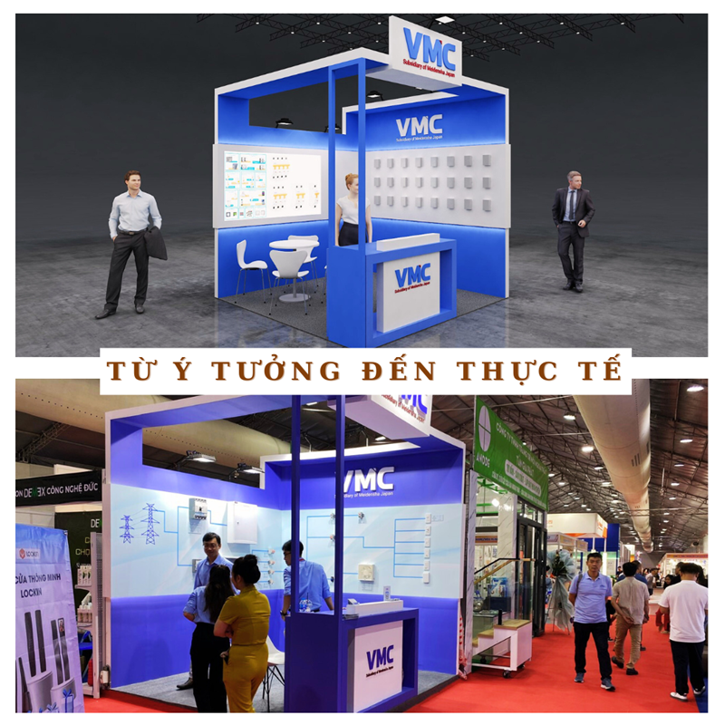 thiết kế thi công gian hàng VMC tại sự kiện Vietbuild 2024