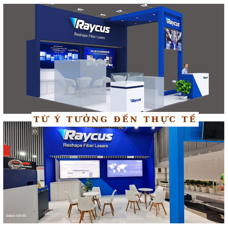 thiết kế thi công gian hàng doanh nghiệp Raycus Quận 7 2024